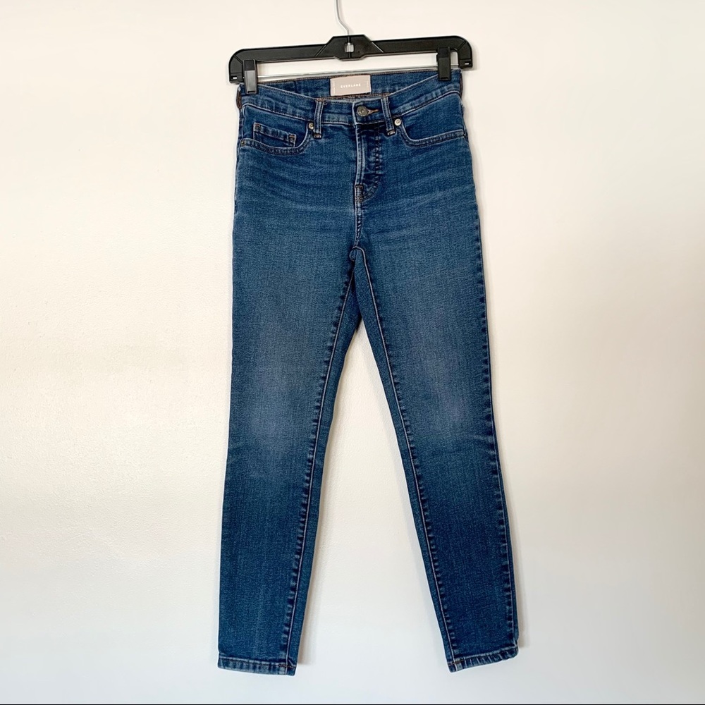 Everlane Skinny Jeans Medium Wash Size Mid Rise 25